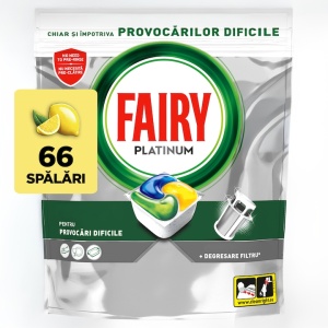 Detergent pentru mașina de spălat vase Fairy Platinum, 66 spălări
