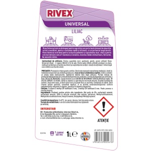 Detergent universal Rivex antibacterian, Liliac, 1l2