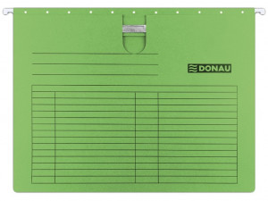 Dosar suspendabil Donau A4 230 gr/mp sina bagheta metalica 5 buc/set verde
