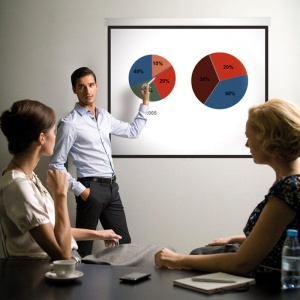 Ecran de proiectie pt. perete, Bi-Office2