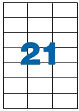 Etichete autoadezive pretăiateA-Series (70x42.3 mm) 21/A4, 100 coli/top