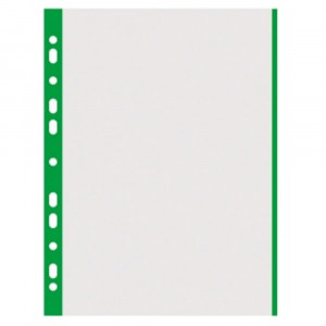 Filă protecție A4 Donau 40 microni 100 buc/set margine color pentru arhivare documente