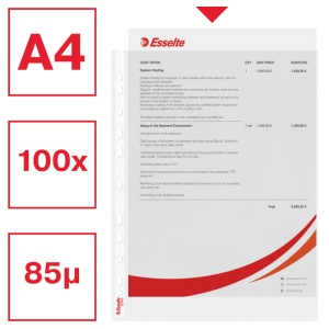 Filă protecție transparentă Esselte, A4, 85 microni. 100 buc/set2