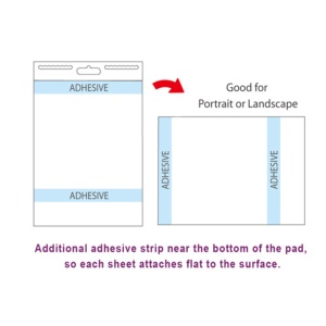 Flipchart pad repozitionabil, 79x63 cm, 30 coli/set, coli albe, Stick'n2