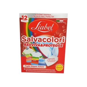 Lavețele care salvează și protejează culorile la spălare Liabel Salvacolori,12 buc