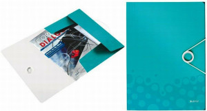 Mapa plastic cu elastic Leitz WOW A4 150 coli culori vibrante