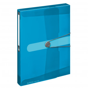Mapa plastic opacă cu elastic Herlitz Easy Orga A4 lățime cotor 40mm