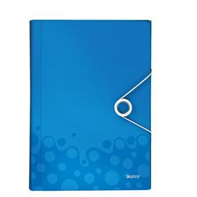 Mapa tip proiect LEITZ WOW A4 cu 6 compartimente, design dual color, organizare eficientă și modernă.