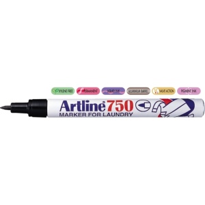 Marker Artline 750, pentru textile, corp metalic, vârf rotund 0.7mm