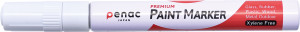 Marker cu vopsea Penac, rezistent la temperaturi înalte, vârf rotund, grosime scriere 2-4mm - alb