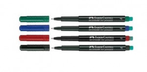 Marker permanent cu radieră Faber-Castell Multimark, diverse culori, vârf F