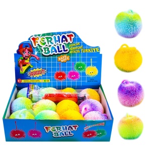 Minge yoyo, cu led, țepi, 47g, multicoloră