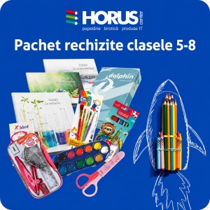 Pachet rechizite școlare, set complet, 25 piese, pentru Clasele 5-8