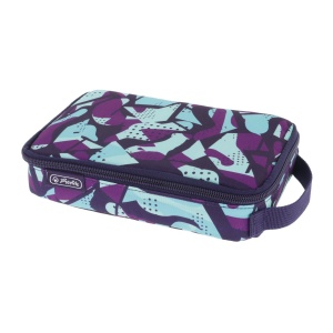 Penar neechipat fete, 1 fermoar, Dimensiuni 21x13x6cm, tip etui 2 Go, motiv CamoPurple Herlitz - Img 1