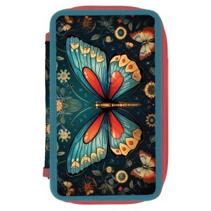 Penar neechipat Herlitz, 2 compartimente, motiv Butterfly