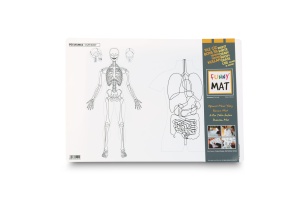 Planșă Funny Mat – Corpul uman + cadou set instrumente de colorat