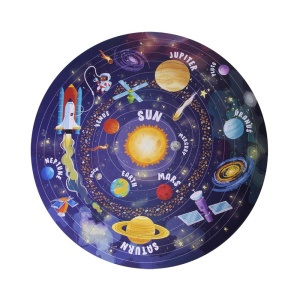 Puzzle Circular Sistemul Solar, 48 piese, Ø50 cm, 5 ani +2