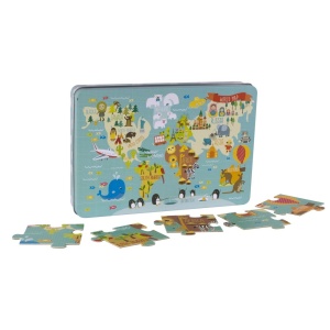 Puzzle XL Harta Lumii, 24 piese, 24 x 48 cm, +3 ani2