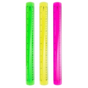 Riglă transparentă color Deli Pioneer, 30 cm2