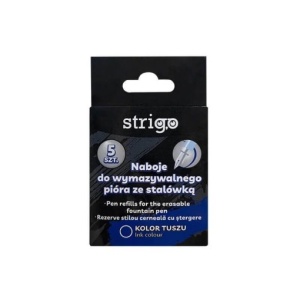 Set 5 rezerve stilou Strigo, cerneală albastră cu ștergere