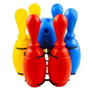 Set Bowling, 6 piese + minge și suport5