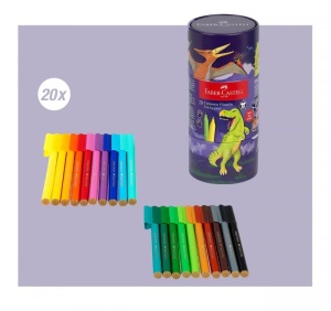 Set carioci Faber-castell Connector dinozauri, 20 culori4
