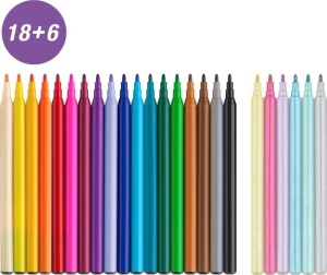 Set carioci Faber-castell unicorni, 18+6 culori2