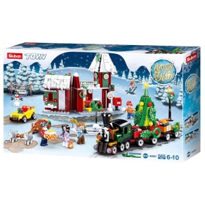 Set de construcție Town, 565 piese, Satul lui Moș Crăciun - Sluban