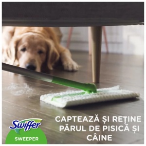 Set mop plat Swiffer Dry + Wet, cu 3 rezerve umede + 8 rezerve uscate5