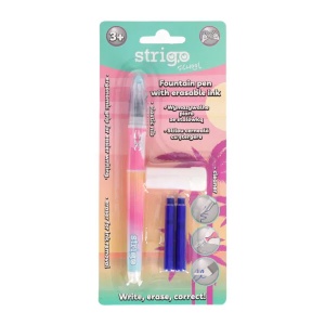 Stilou Strigo cerneală cu ștergere + 2 rezerve + dispozitiv curățare, în blister, Gradient