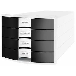 Suport documente plastic HAN Impuls 2.0 cu 4 sertare A4, etichete incluse, picioare antiderapante.