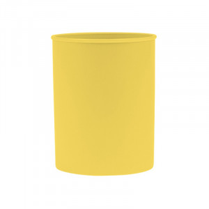 Suport plastic, cilindric, pentru instrumente de scris, D78mm, H-10cm, DONAU Life - galben pastel
