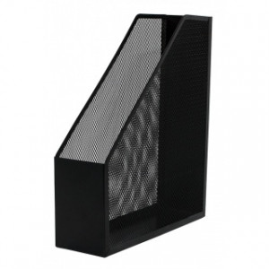 Suport reviste și cataloage metalic Q-Connect Mesh, A4, negru