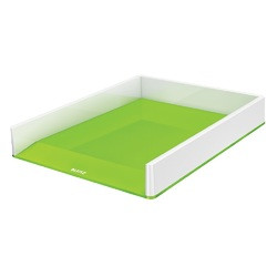 Tăviță documente Leitz WOW A4 PS culori duale, finisaj lucios, design modern.