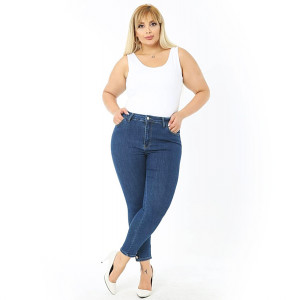 Blugi conici, talie inalta cu extra elastan 056, 99lei. - Img 3