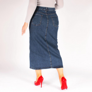 Fusta lunga blugi extra elastan 103- MASURA MARE - Img 4