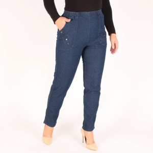 Blugi conici cu elastan 65.1 - Img 5