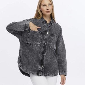 Geaca oversize, din blugi, Gia - Img 2