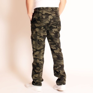 Pantaloni tercot, camuflaj, VATUITI, cu talie inalta ,MASURI MARI - Img 3