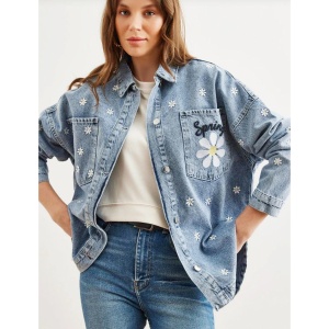 Geaca oversize, din blugi, Gia 7 - Img 2