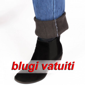 Blugi drepti, vatuiti, cu talie inalta ,MASURI MARI 107 - Img 2