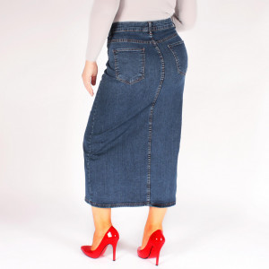 Fusta lunga blugi extra elastan 103- MASURA MARE - Img 3
