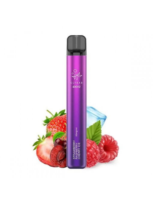 KIT ELF BAR 600 V2 - STRAWBERRY RASPBERRY CHERRY ICE