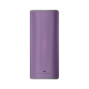 Telefon Nokia 105 model 2024 Purple dual sim vedere din față și din spate