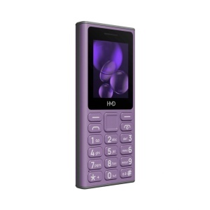 Telefon Nokia 105 model 2024 Purple dual sim vedere din față stânga