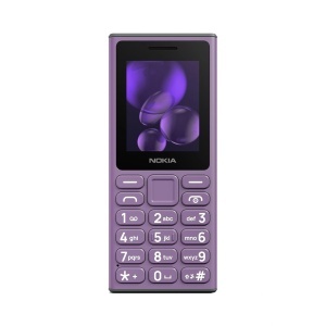 Telefon Nokia 105 model 2024 Purple dual sim vedere din față