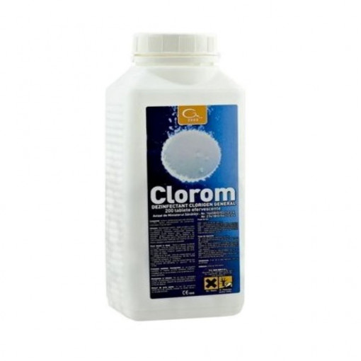 Clorom - tablete efervescente de uz general, 200 tablete/cutie