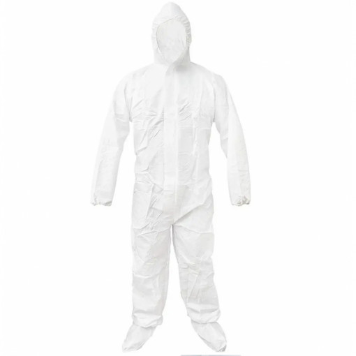 Combinezon de protectie cu gluga din material netesut impermeabil