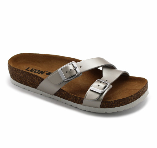 Papuci cu talpa ortopedica Leon 4030 champagne - dama