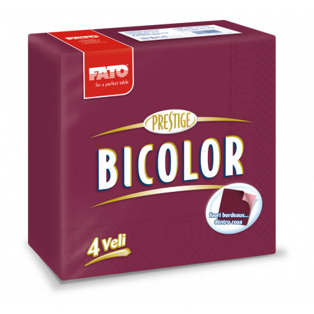 SERVETELE 40X40 BICOLOR BORDO 50 BUC - 87218005